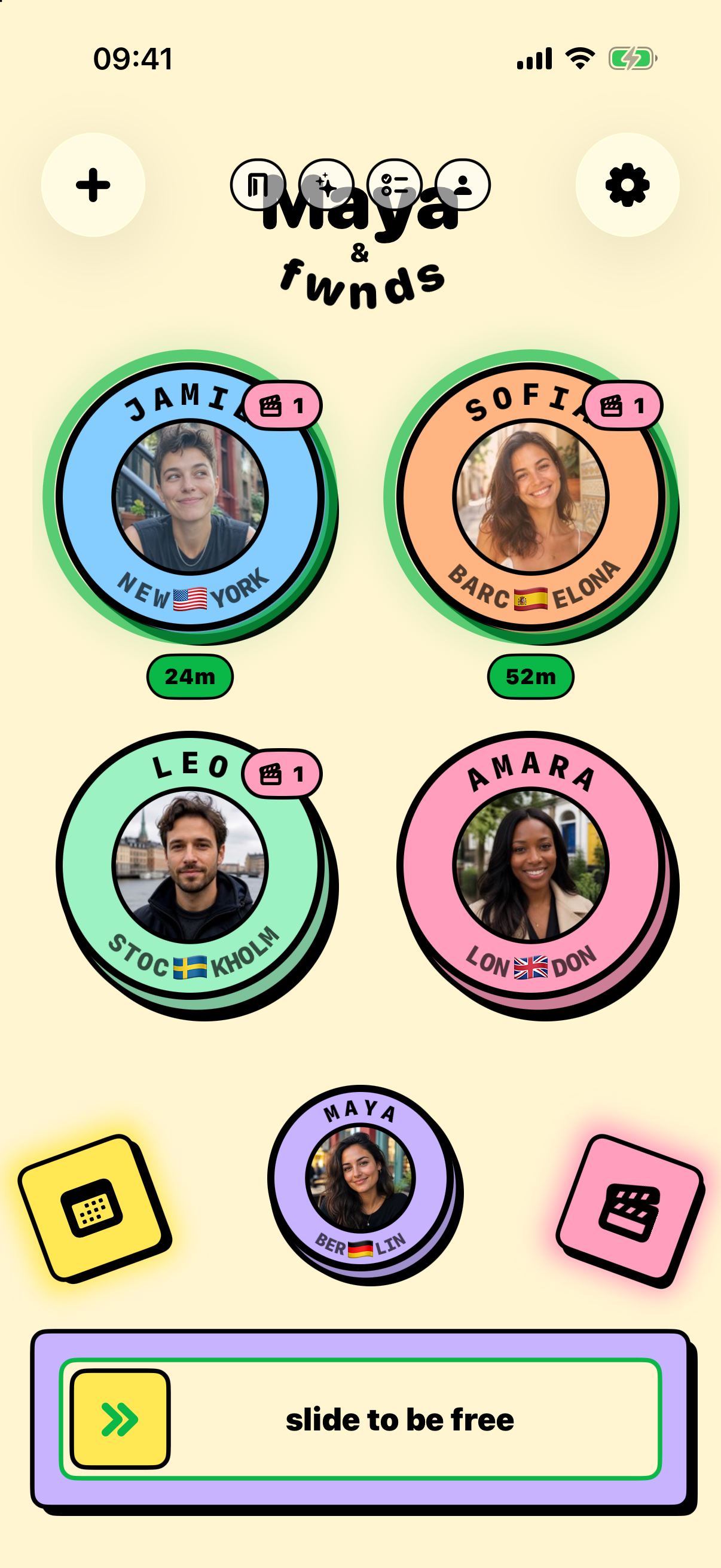 fwnds app screenshot: your circle